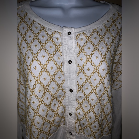 We The Free by Free People womens top light cardigan button up size small S NWOT - Picture 3 of 5